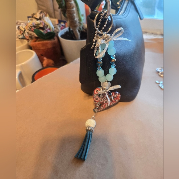 Handmade Purse Charm - "Hearts Galore" - Picture 3 of 3